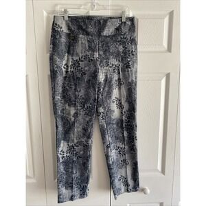 Lisette Montreal Womens 8 Green Paisley Straight Leg Pants Quiet Luxury